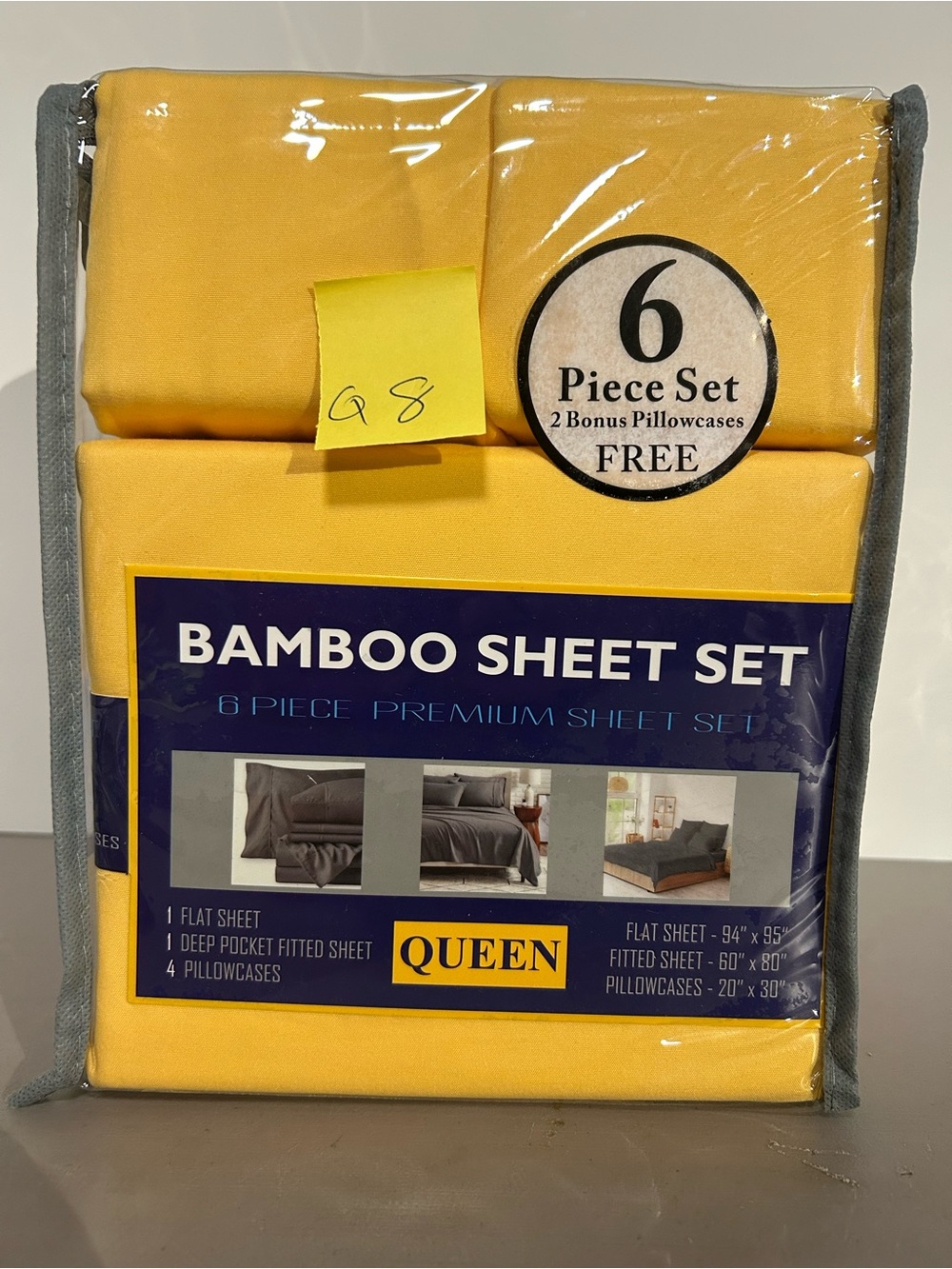 Bamboo Sheet Set - Queen, Yellow